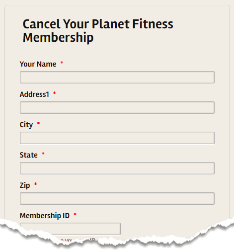 Cancel Planet Fitness Membership Online